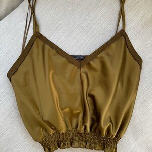 Zara Olive Green Gold crop